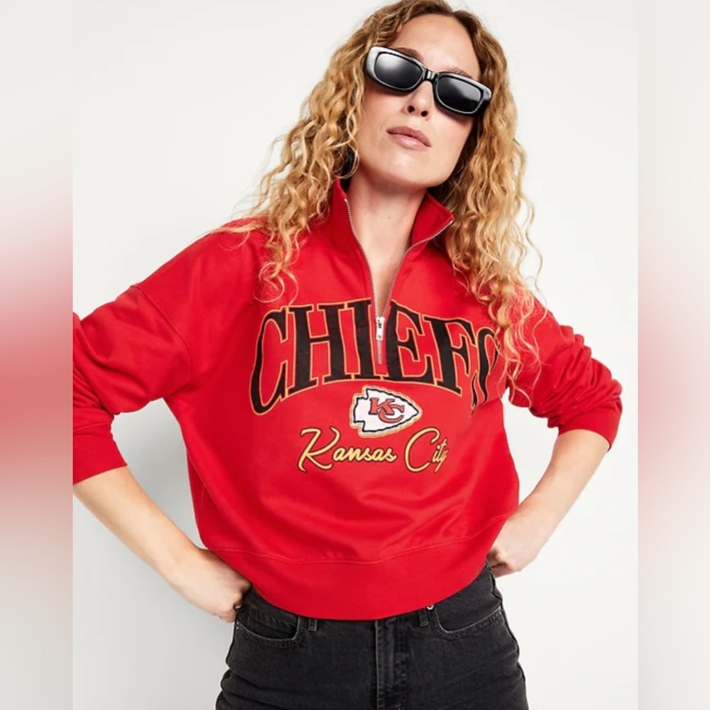 Kansas City Chiefs Half Zip Sweatshirt
